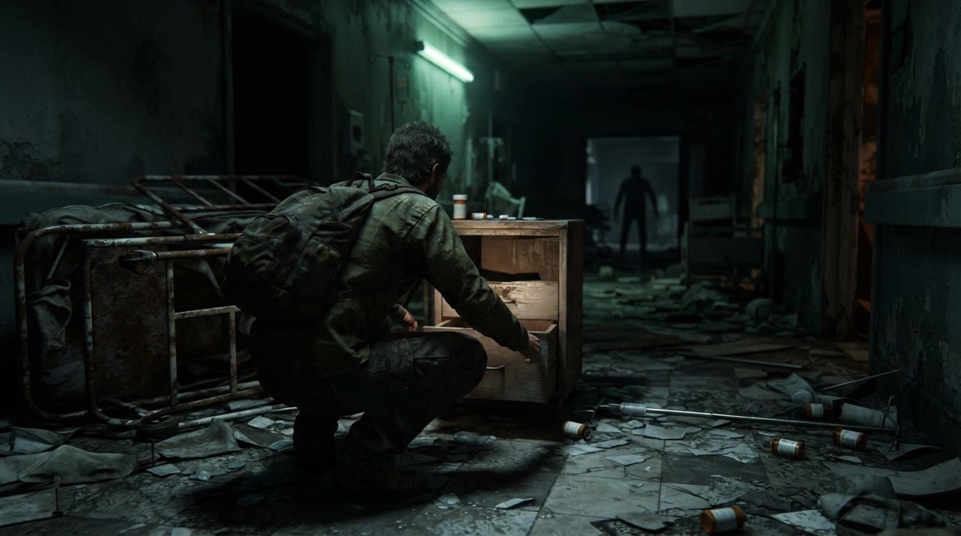 Scavenge a wrecked hospital ward