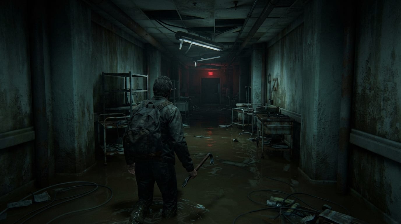 A flooded hospital basement