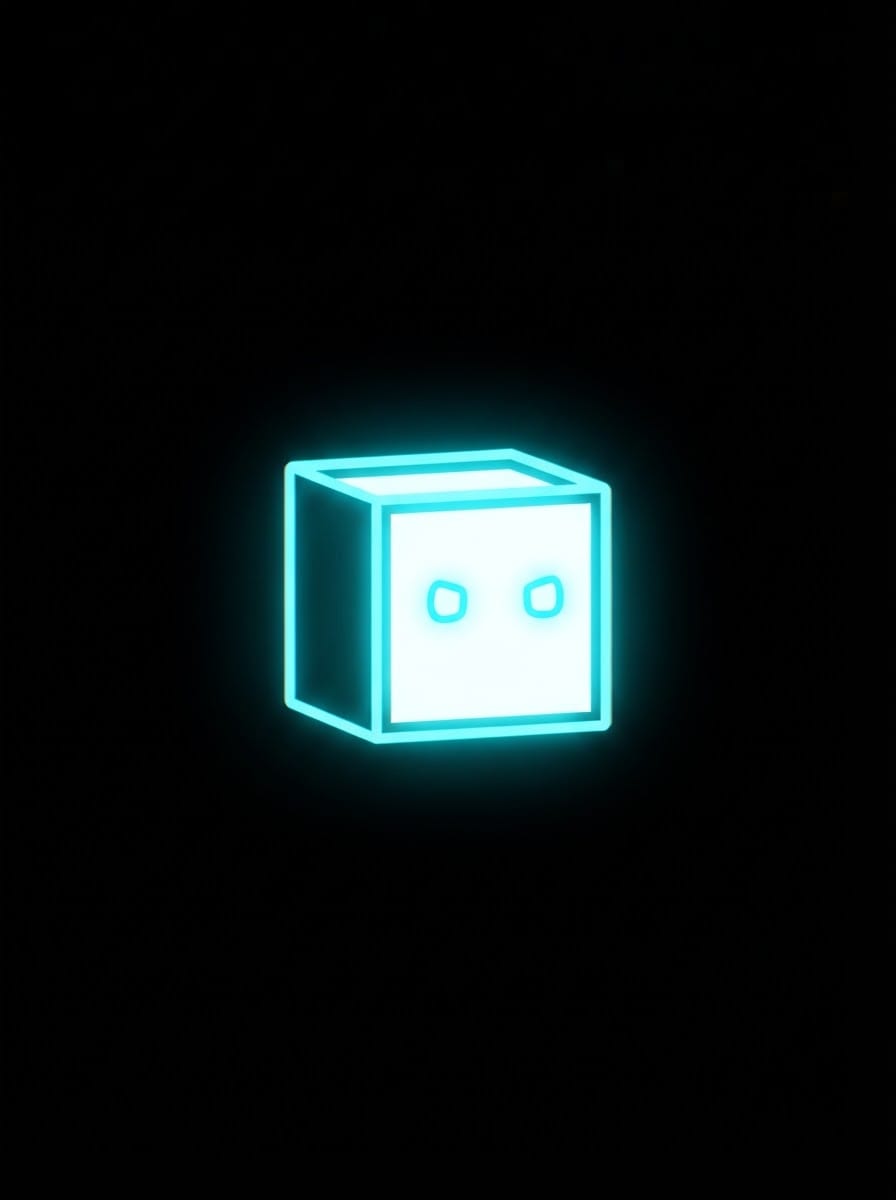 Cubo neon pulsante