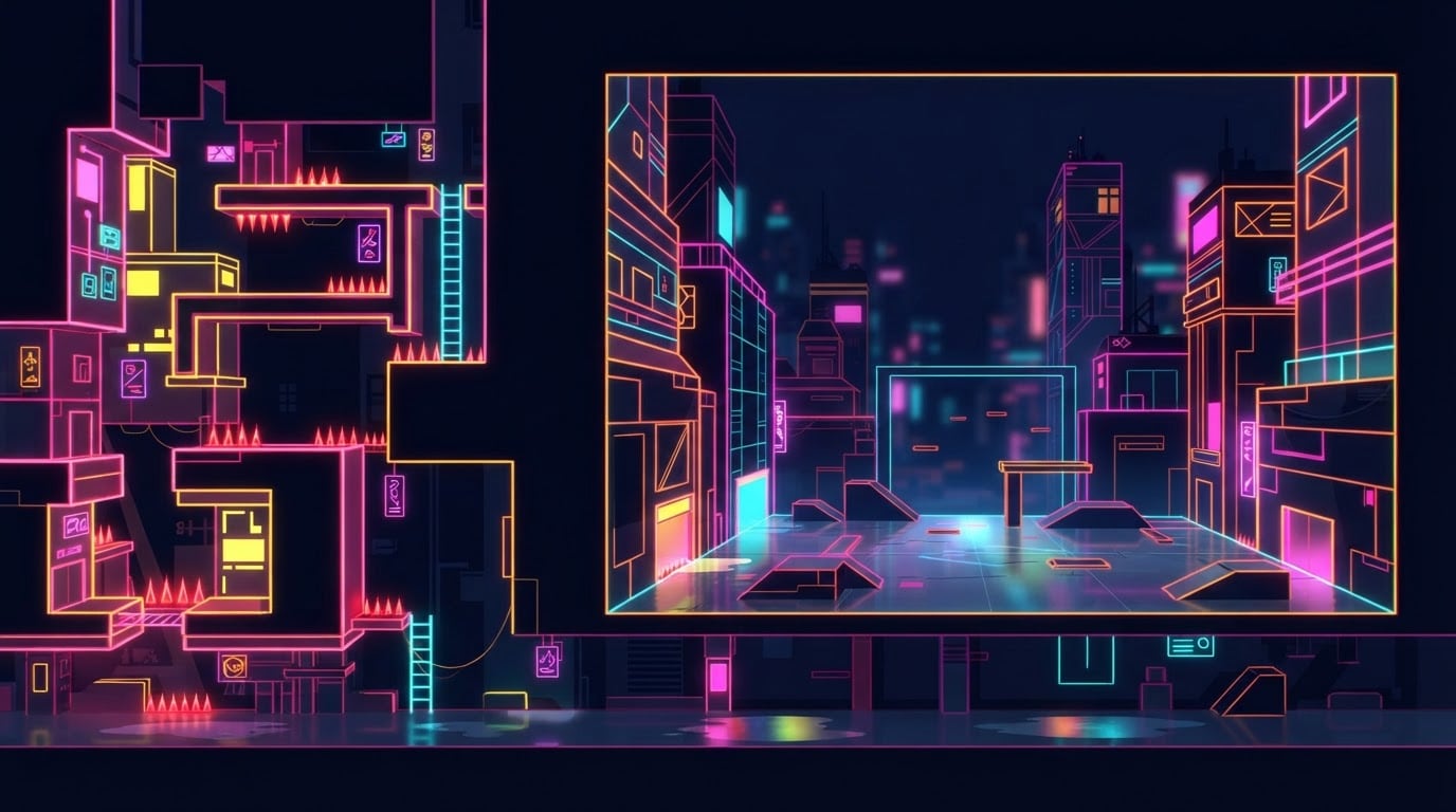 Cidade neon subterrânea