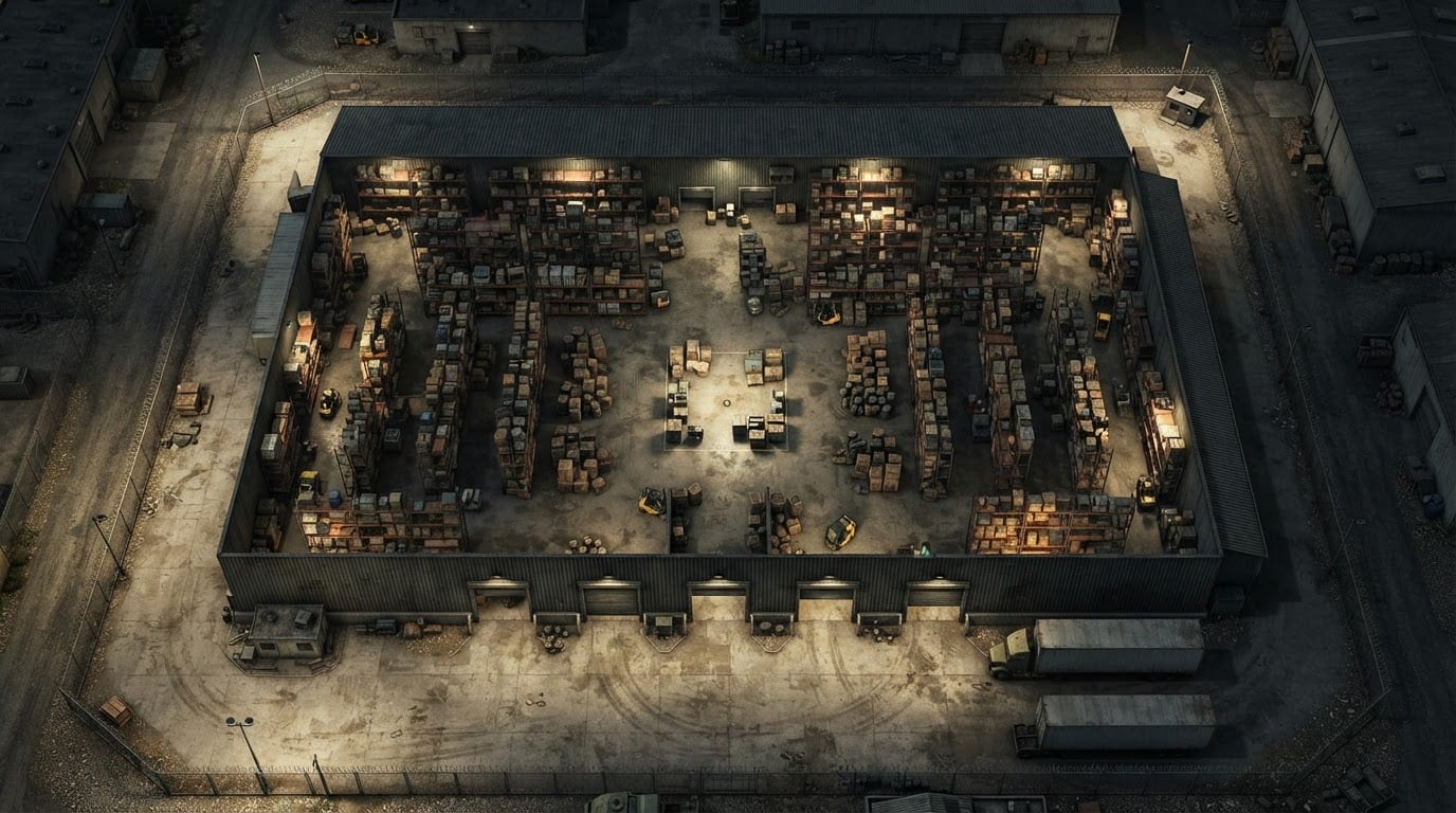 Industrial warehouse district