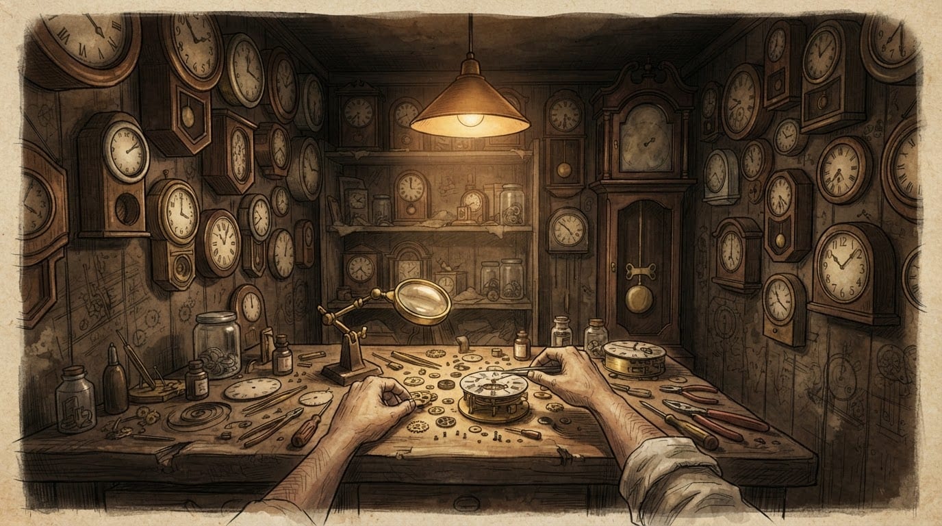 A clockmaker's workshop