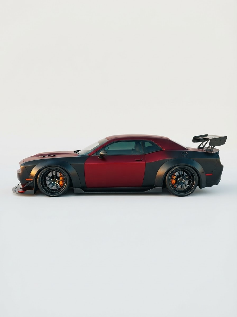 Tuned American muscle car