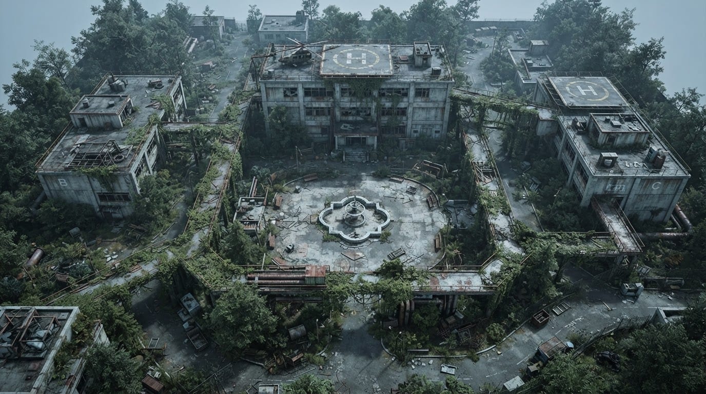 Overgrown research campus