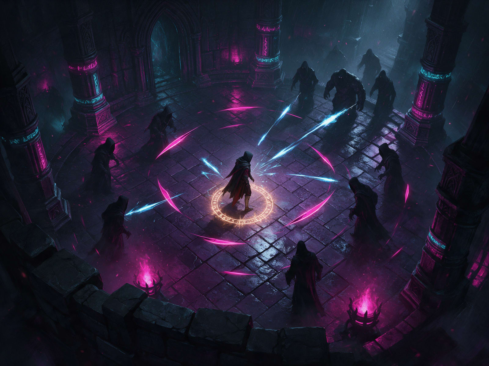 Neon Crypt - Isometric Key Art