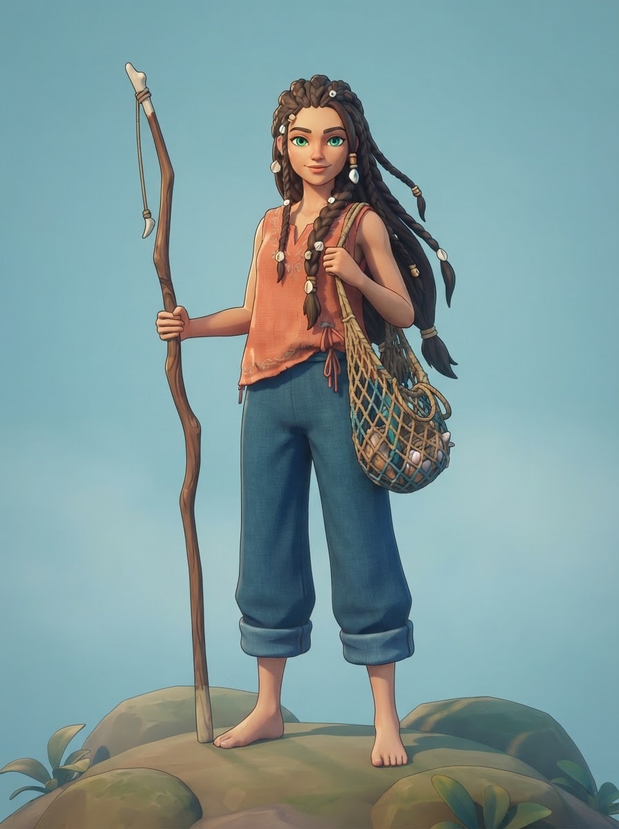 Young coastal fisher