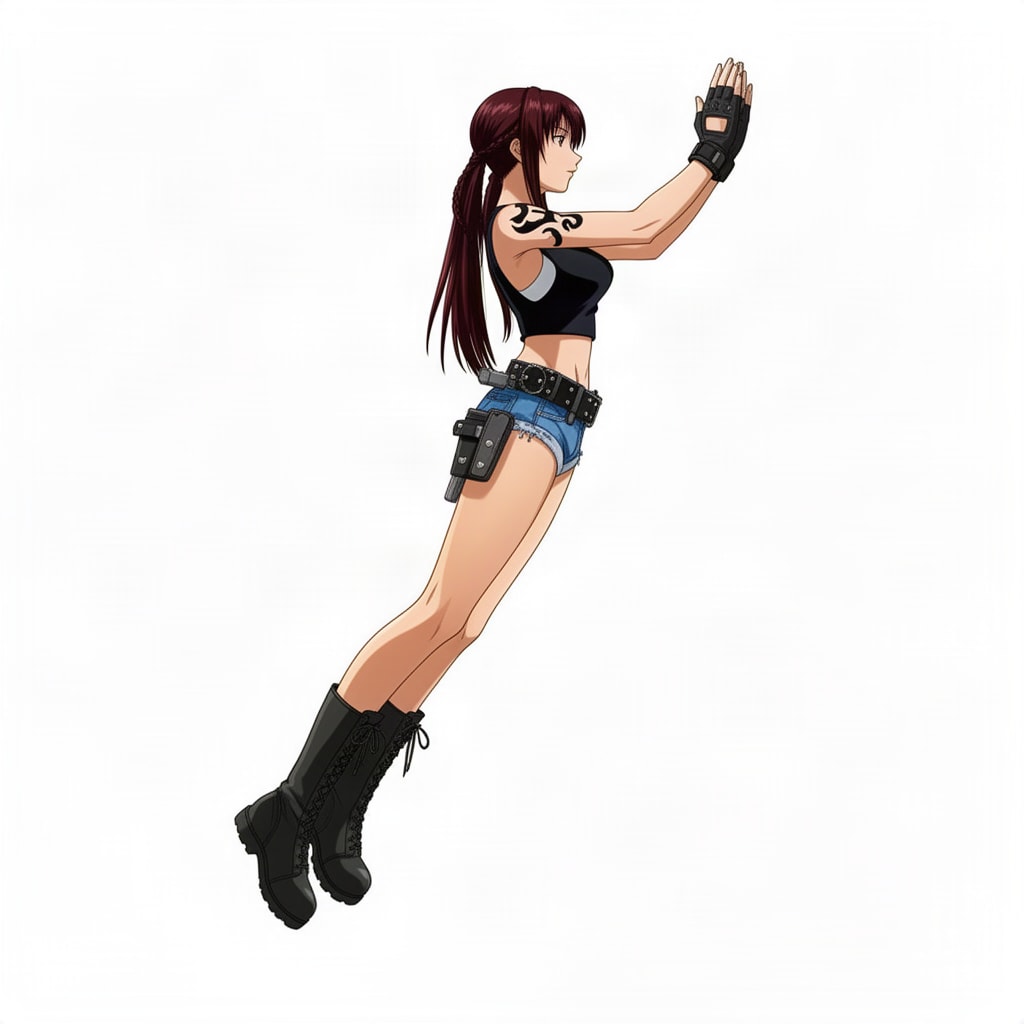 Anime Jumping Action Heroine