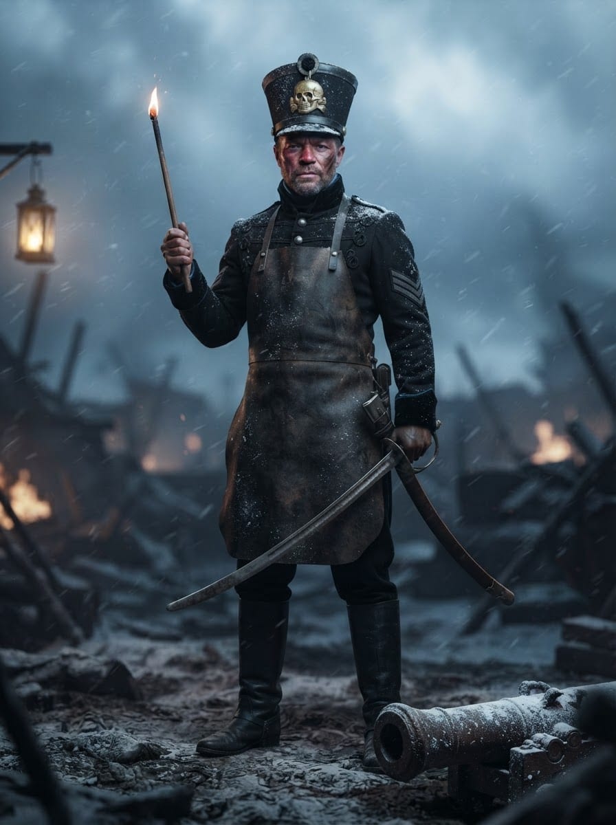 O sargento de artilharia