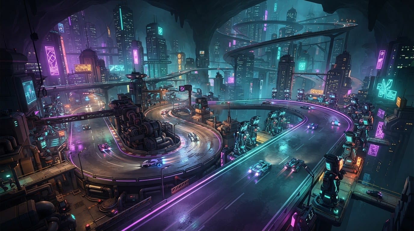 The underground neon city
