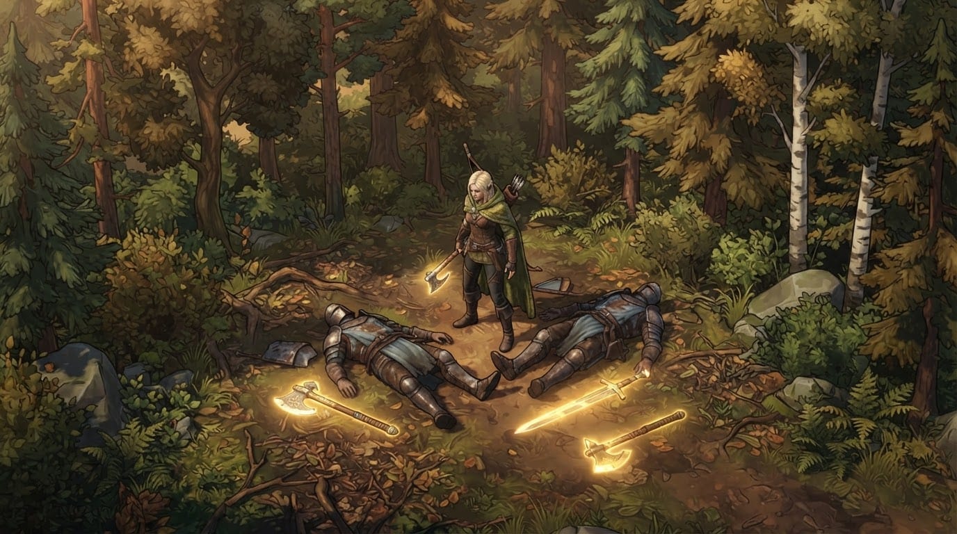 Récupérer les armes des ennemis vaincus
