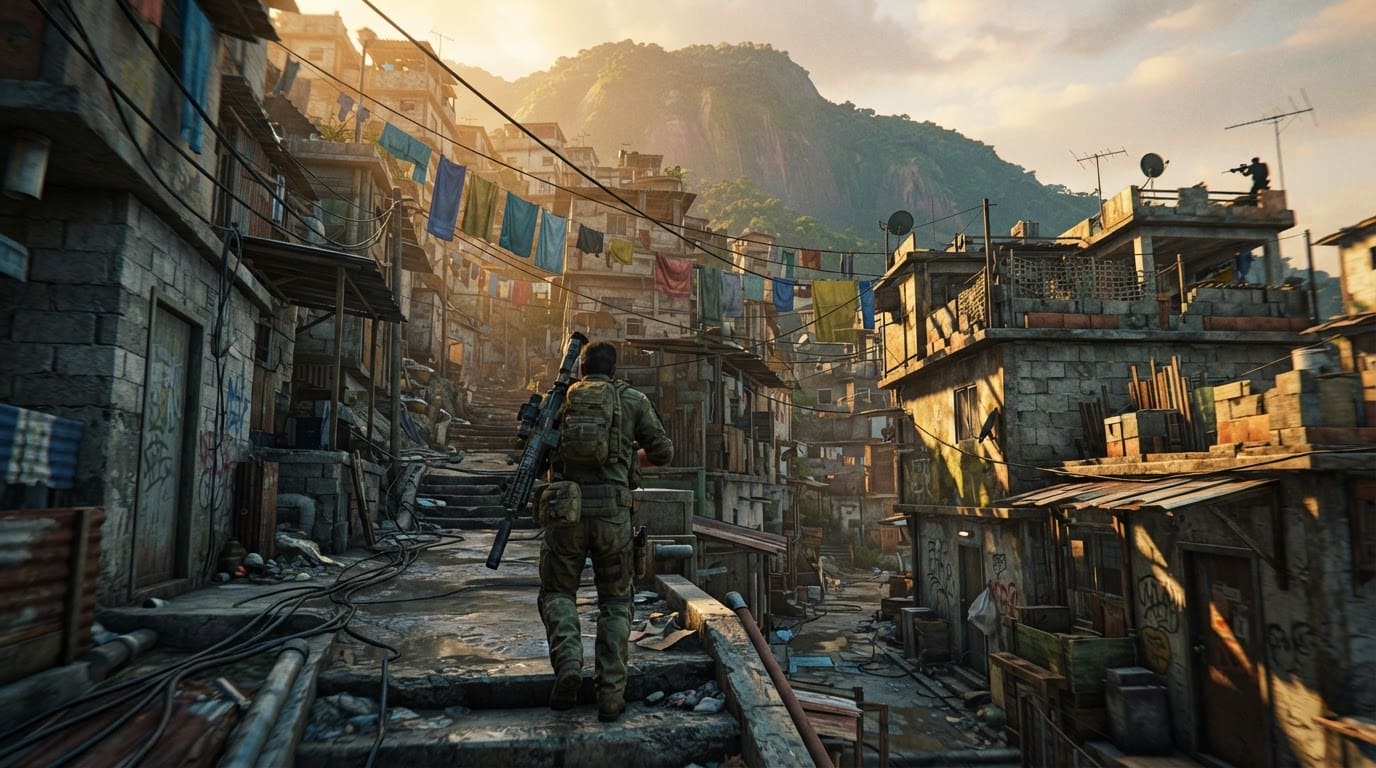 Favela vertical em montanha