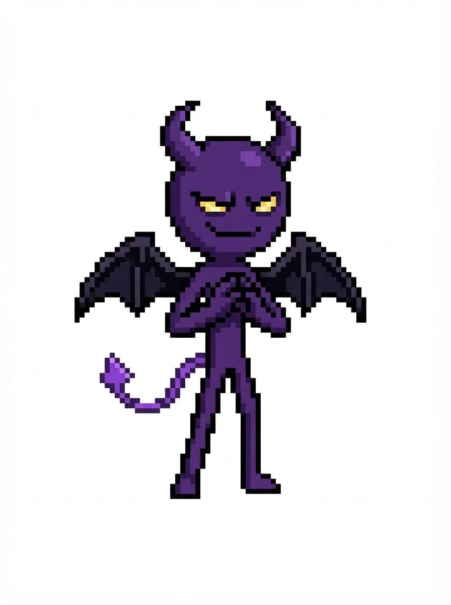 Scheming shadow devil stickman
