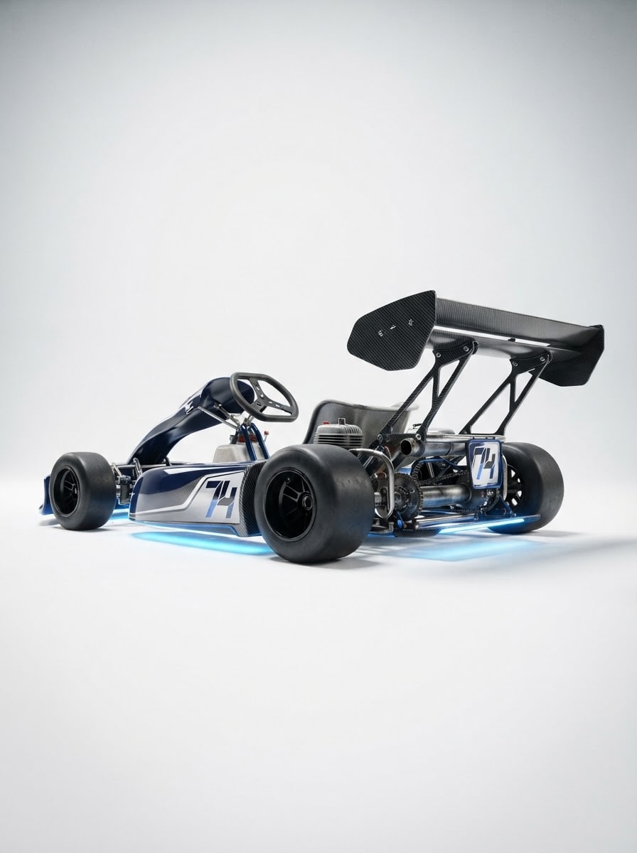 Sleek neon speed kart