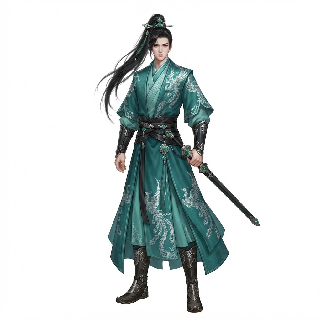 Jade Phoenix Swordsman