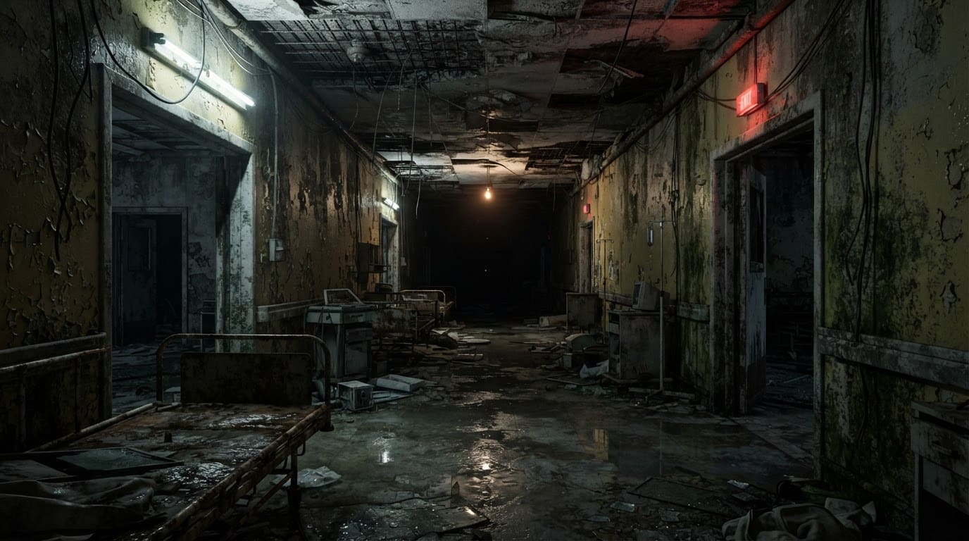 Hôpital abandonné et contaminé