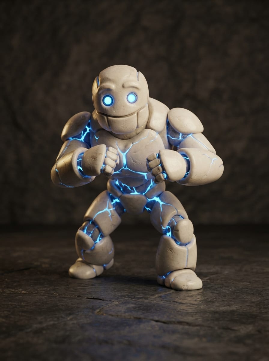 A stone-carved golem runner