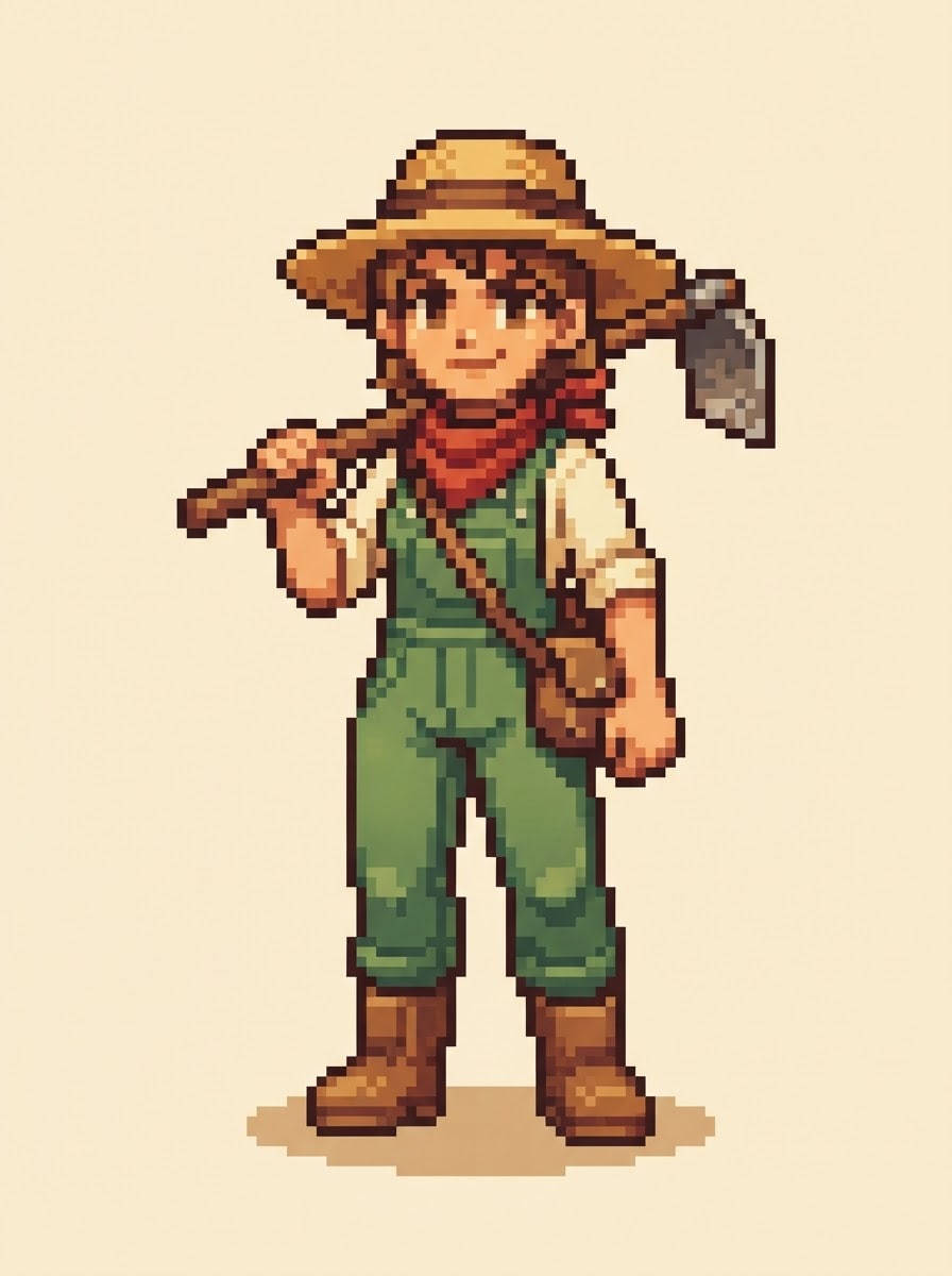 Granjero explorador joven