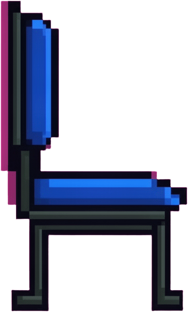 Royal Blue Pixel Chair