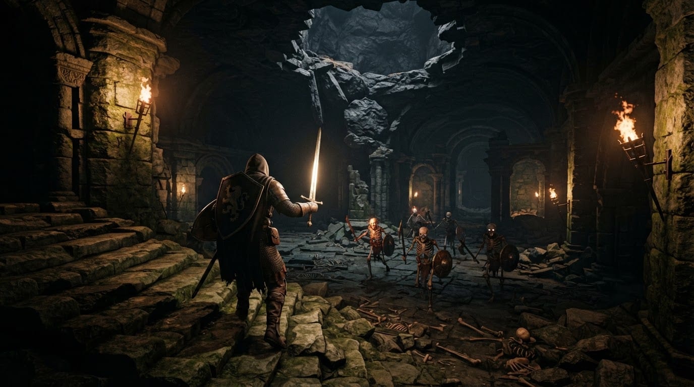 Descend into a dungeon