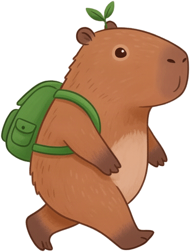 Walking Capybara Character