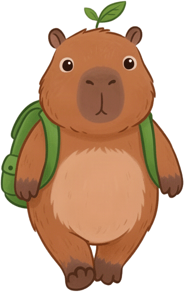 Walking Capybara Character