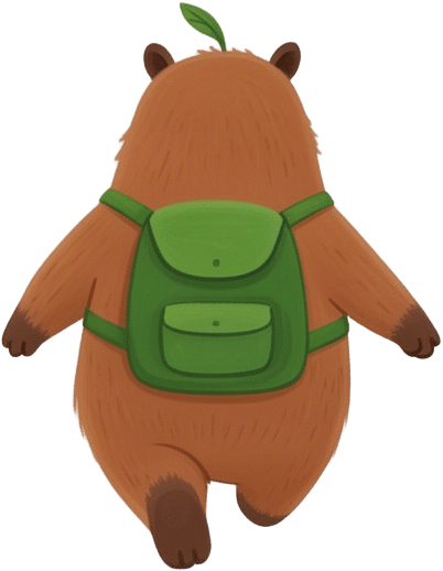 Capybara Backpack Walk