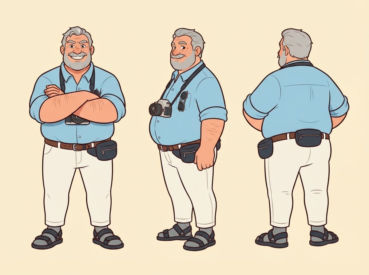 Jubilado — hoja de poses rediseñada