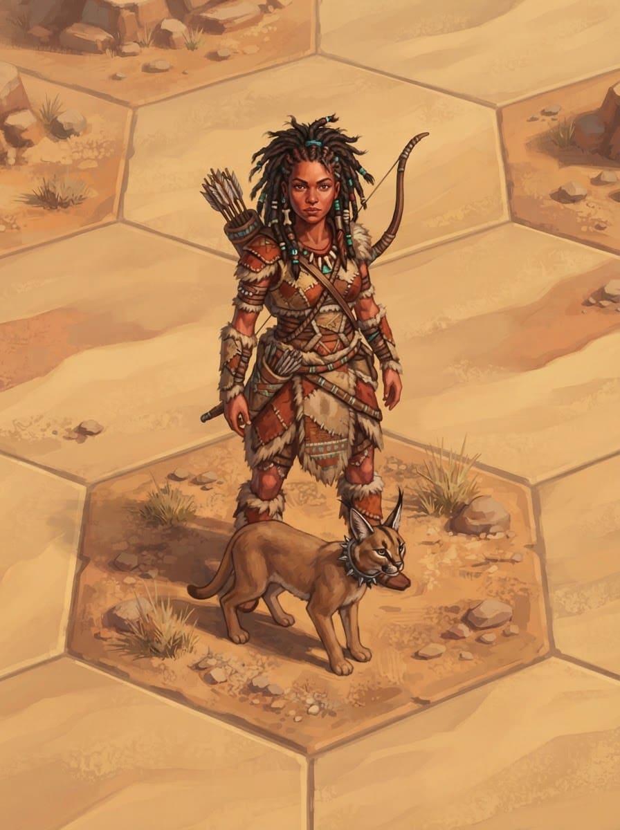 A nomad beast-tamer archer