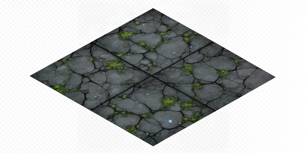 Transparent Isometric Floor Tile