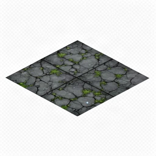 Isometric Mossy Slate Tile