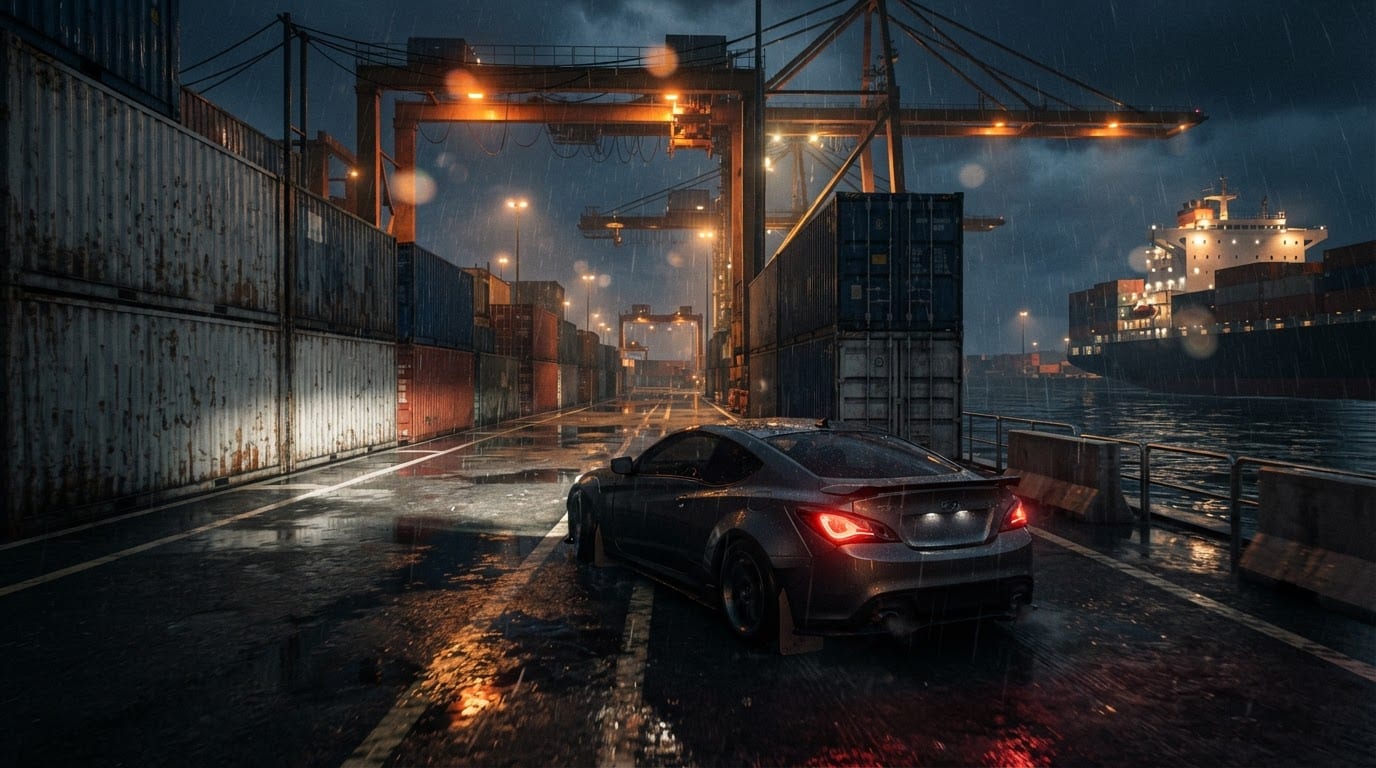 Industrial port and warehouse district
