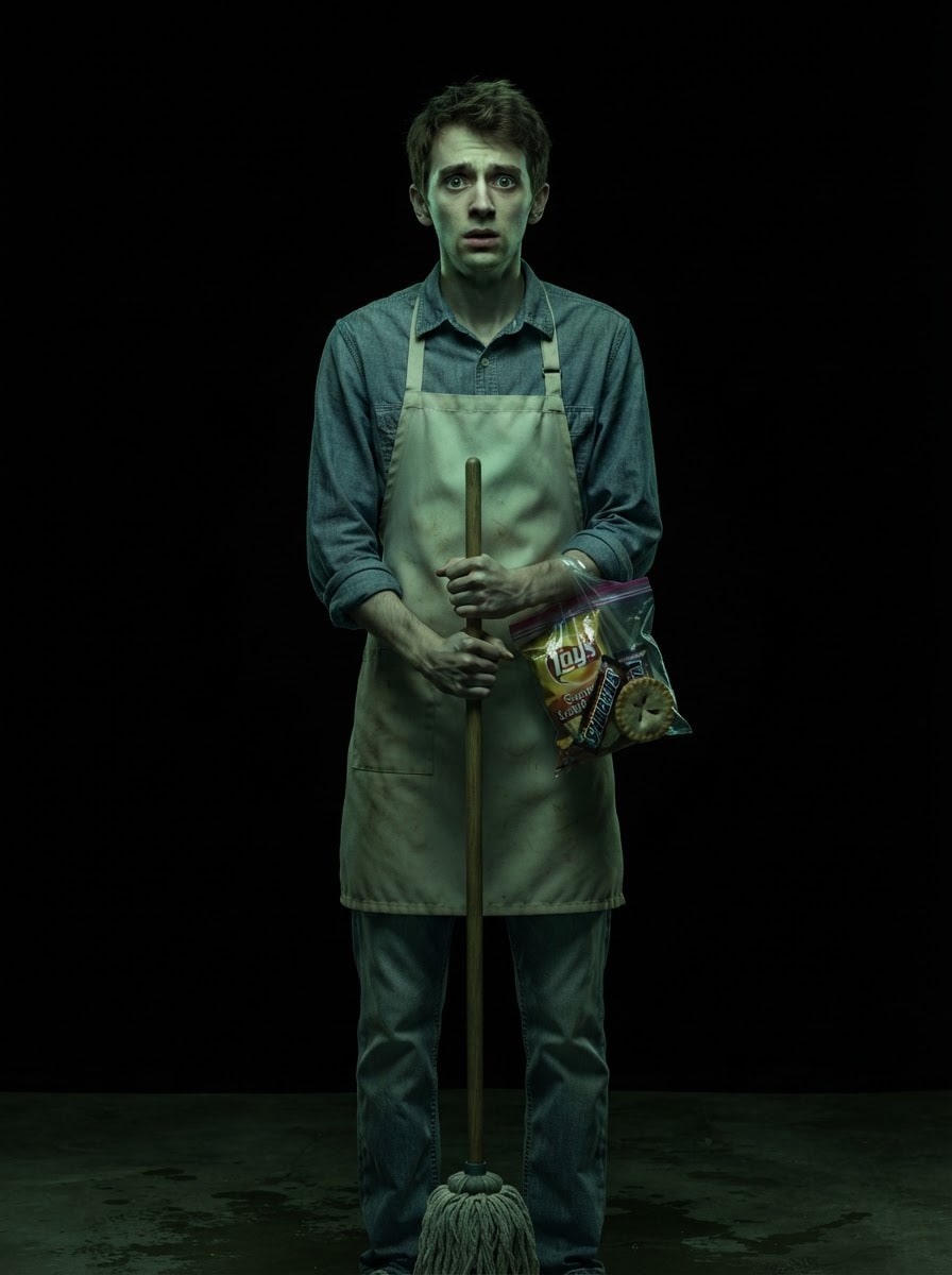 A young convenience store clerk