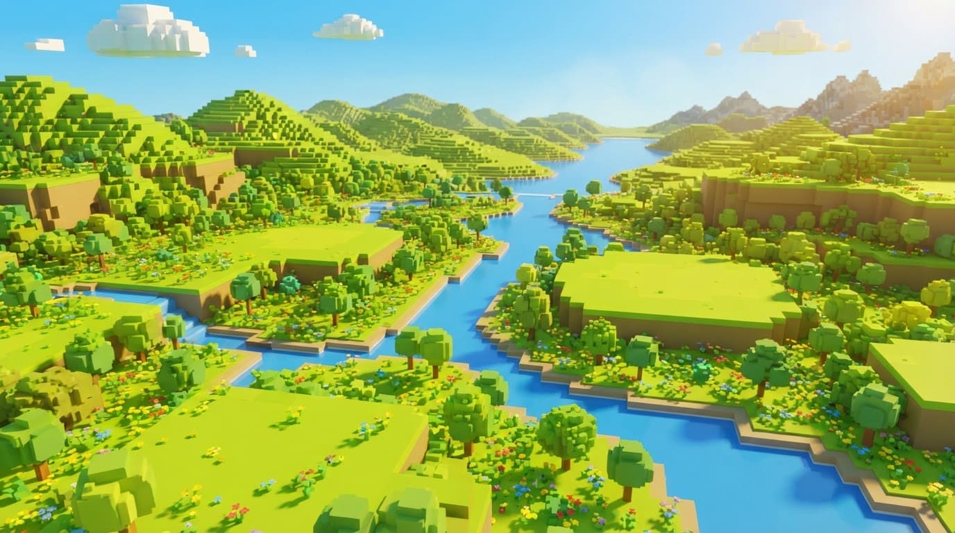 A sunny meadow valley