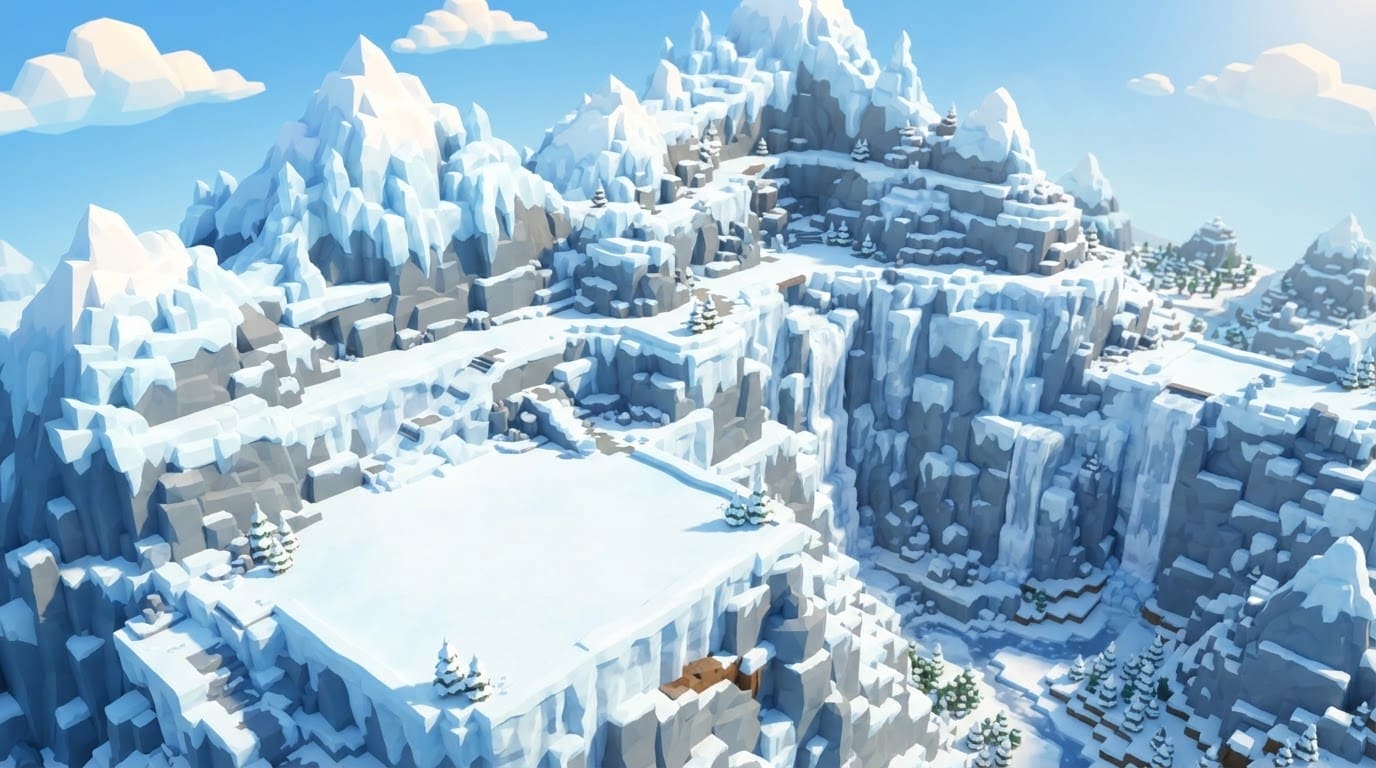 A snowy mountain peak