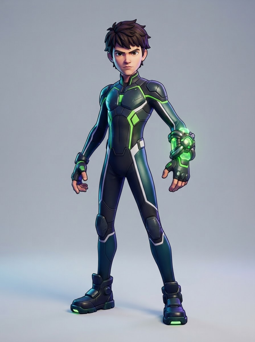Shape-shifting teenage alien hero