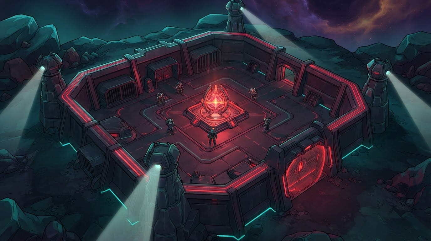 Infiltrate an enemy alien fortress