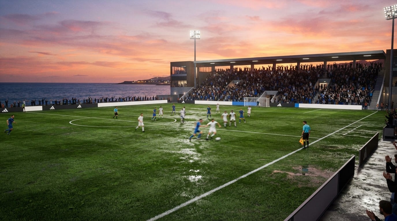 Coastal Arena at Sunset