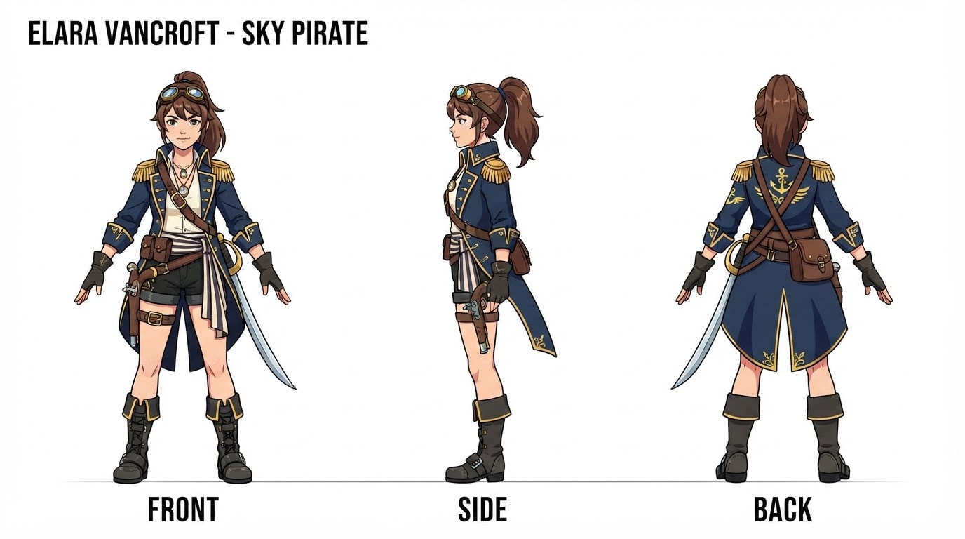 Young Sky Pirate Character