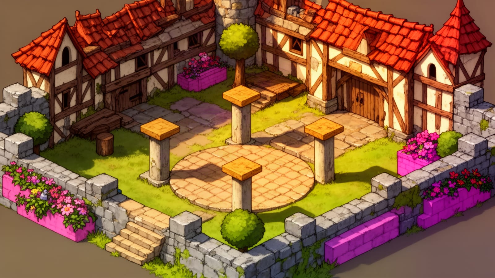 Storybook Castle Courtyard