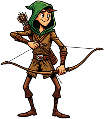 Centered Archer Character