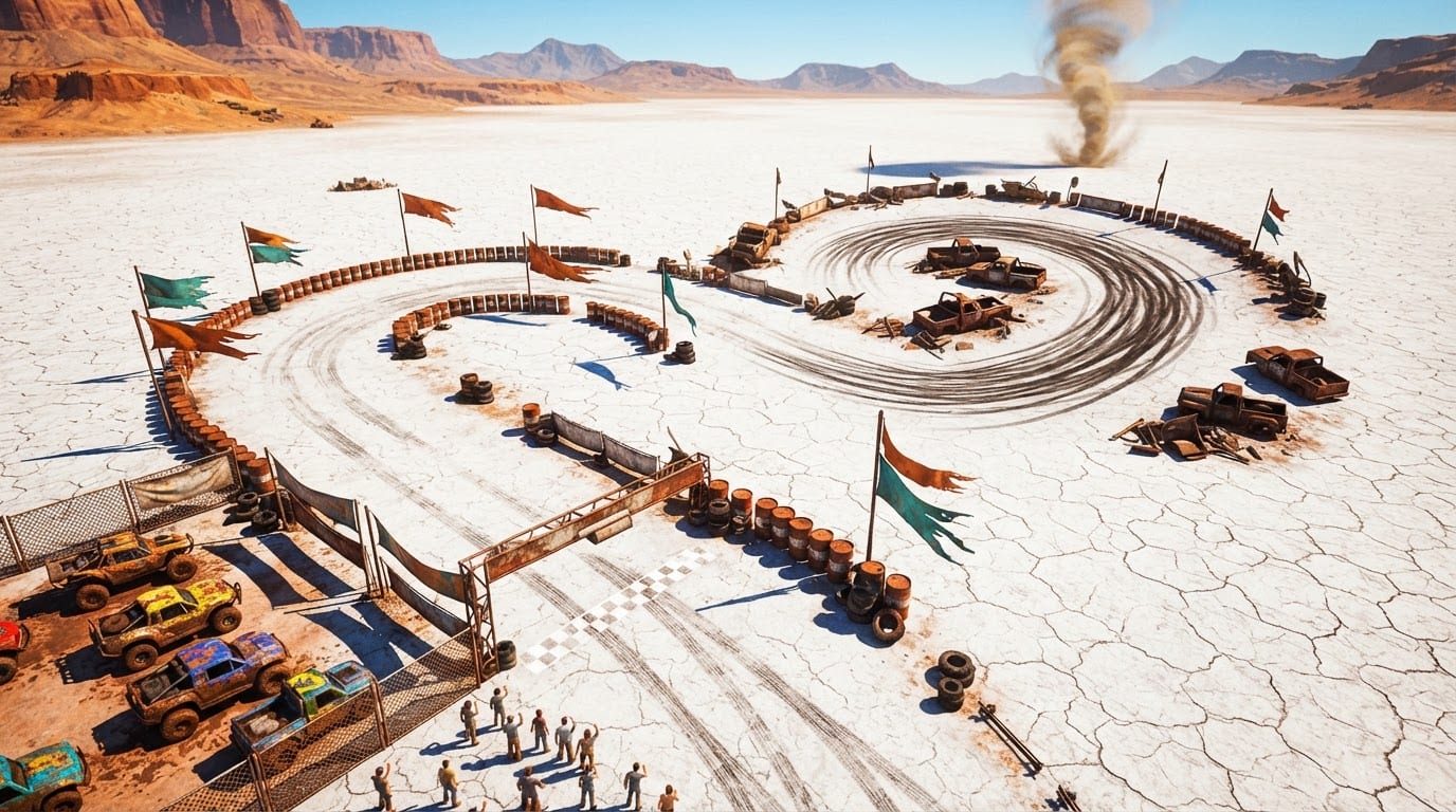 Cracked salt flat circuit