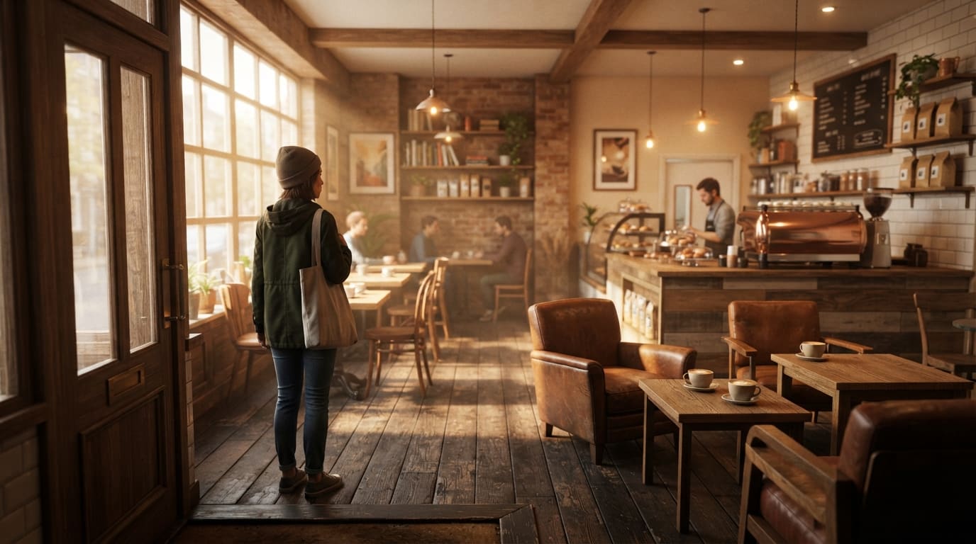 Entra y explora la cafetería