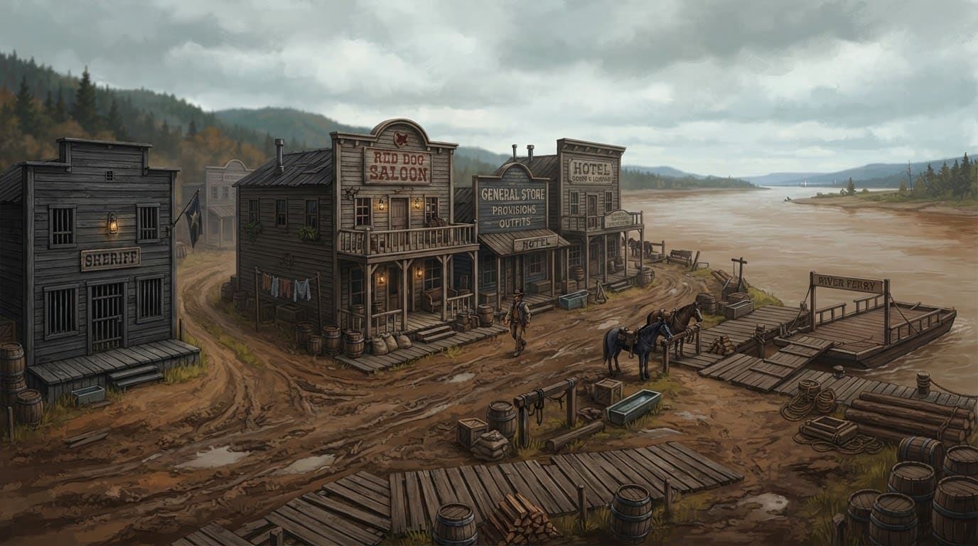 Muddy river boomtown