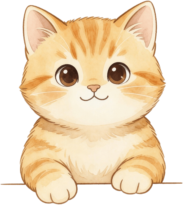Ginger Kitten Poking Head Up