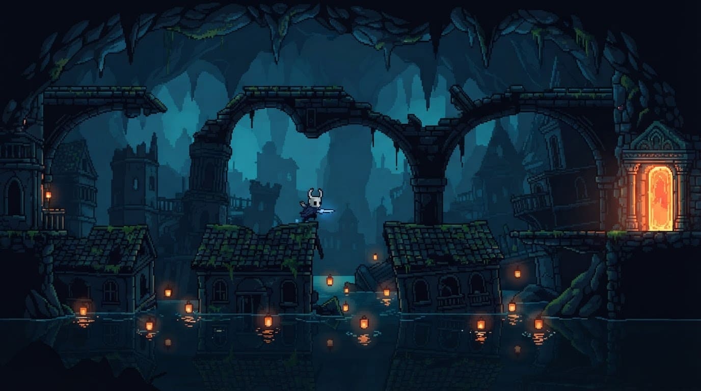 Flooded underground city