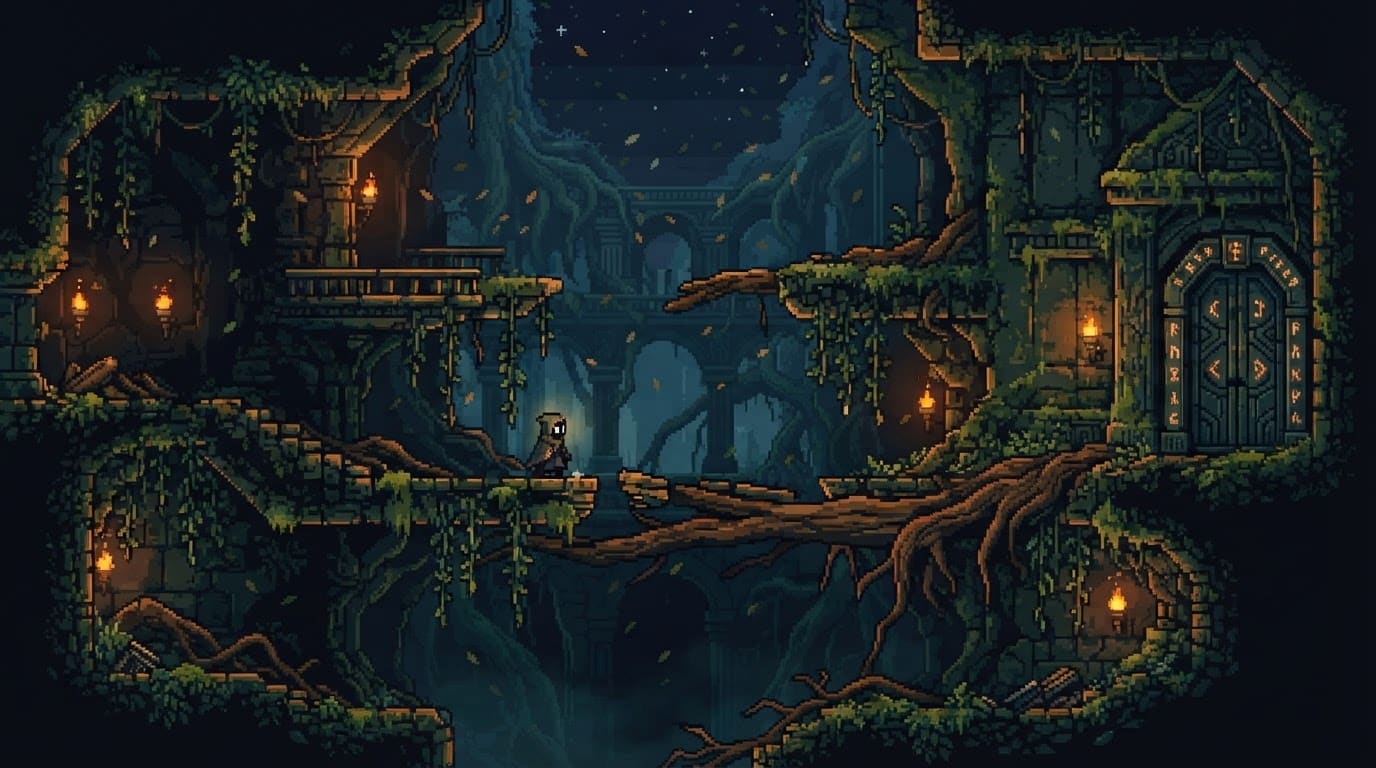Overgrown temple canyon