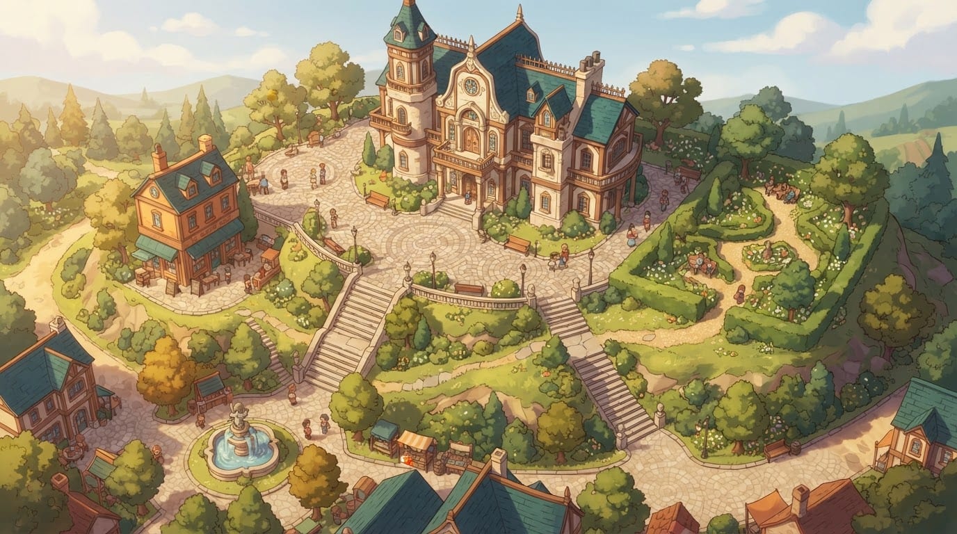The grand hilltop library