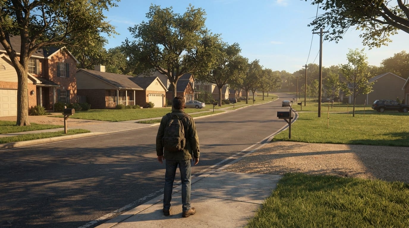 Quiet American suburb
