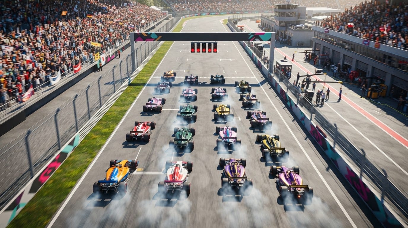 フルグリッドの決勝スタート