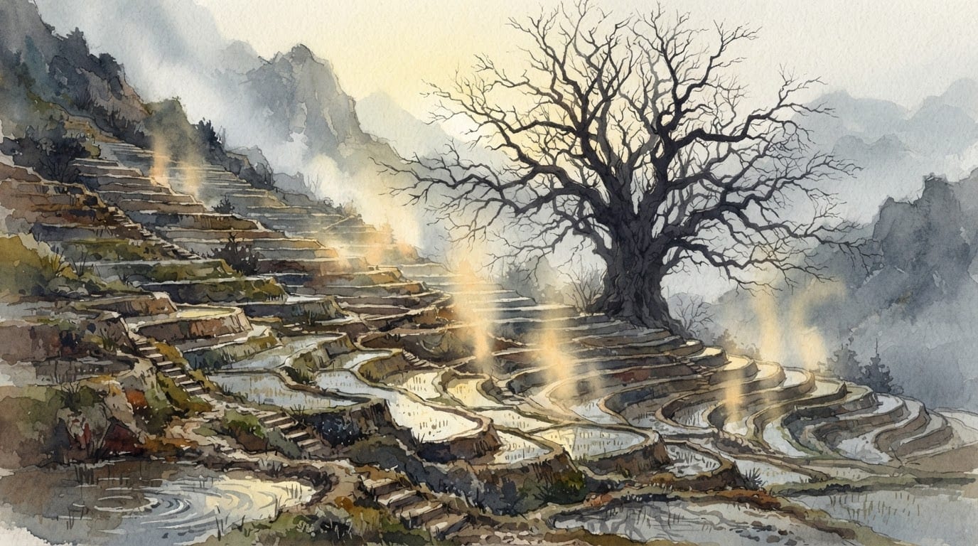 云雾梯田古神树